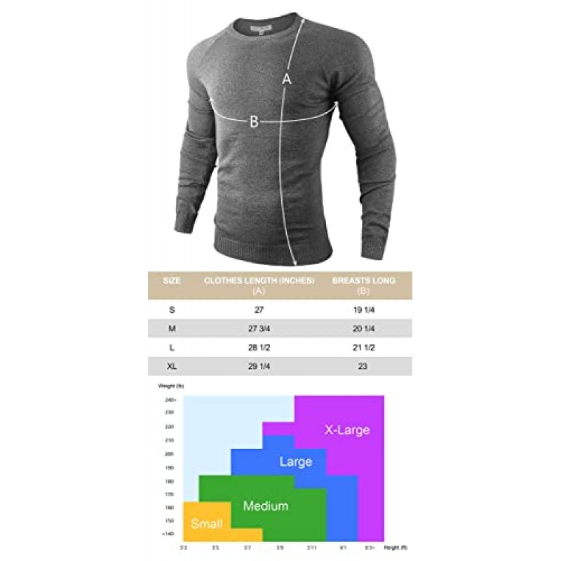 UU.JROM 남성용 라운드 넥 스웨터 및 풀오버, 캐주얼 슬림핏 기본 긴 소매 니트 써멀 크루