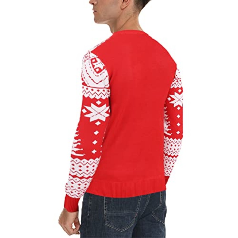 nine Bull 남자/여자 unisex 재미 있은 산타 트리 눈송이에 대 한 추악한 크리스마스 스웨터 크리스마스 풀 오버 니트 스웨터
