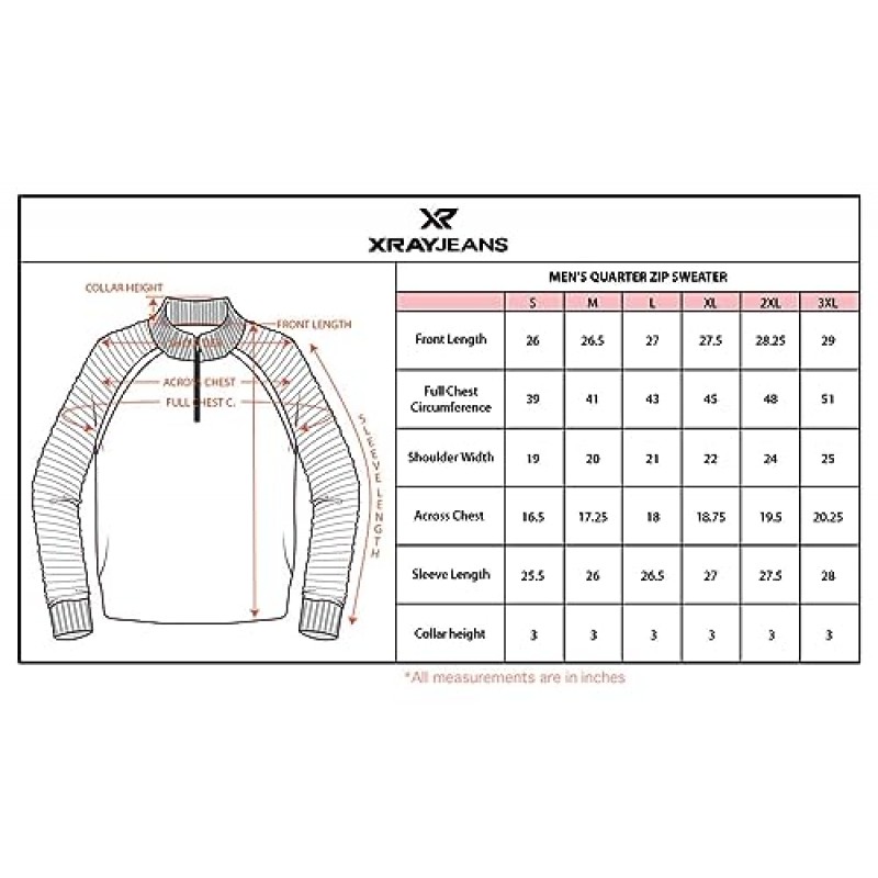 X RAY 남성용 쿼터 지퍼 스웨터, 슬림핏 니트 모크 넥 긴 소매 풀오버 탑