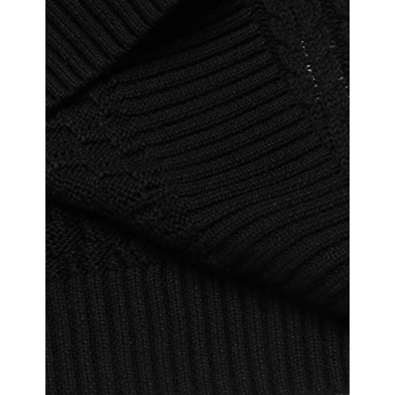COOFANDY 남성 슬림핏 터틀넥 스웨터 캐주얼 니트 트위스트 풀오버 솔리드 스웨터