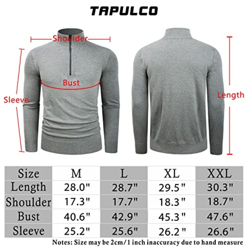 TAPULCO 남성 캐주얼 스웨터 긴 소매 니트 기본 풀오버 부드럽고 편안한 스웨터 데일리웨어