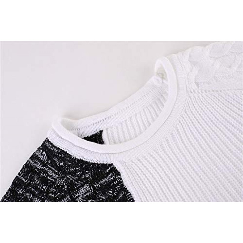 Taoliyuan 남성 풀오버 스웨터 겨울 골지 니트 컬러 블록 컴포트 세련된 트위스트 긴 소매 스웨터1