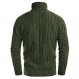 GRACE KARIN 남성용 터트넥 풀오버 스웨터 긴 소매 솔리드 컬러 트위스트 니트 스웨터
