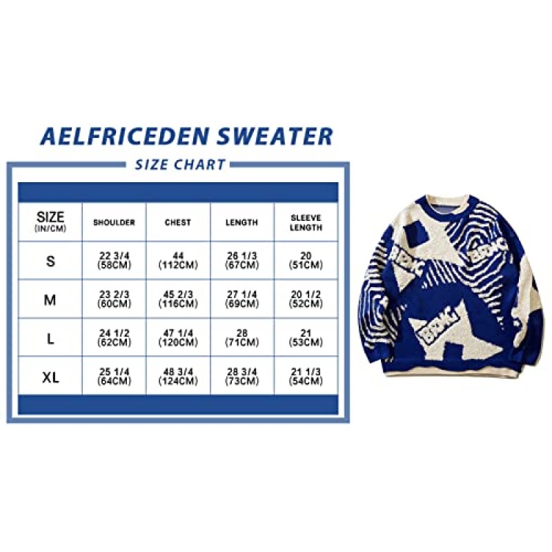 Aelfric Eden 여성용 스웨터 Crewneck 스웨터 빈티지 오버 사이즈 스웨터 가을 겨울 패션 캐주얼 커플상의