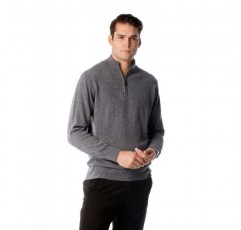 캐시미어 부티크: 남성용 100% 퓨어 캐시미어 하프 지퍼 풀오버 ​​스웨터(3가지 색상, 사이즈: S/M/L/XL)