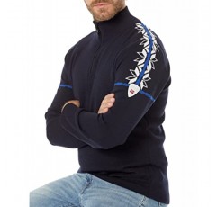 Dale of 노르웨이 Mount Blatind 남성용 스웨터 - 남성용 100% 메리노 울 스웨터 - 쿼터 지퍼 스웨터 - 남성용 울 스키 스웨터
