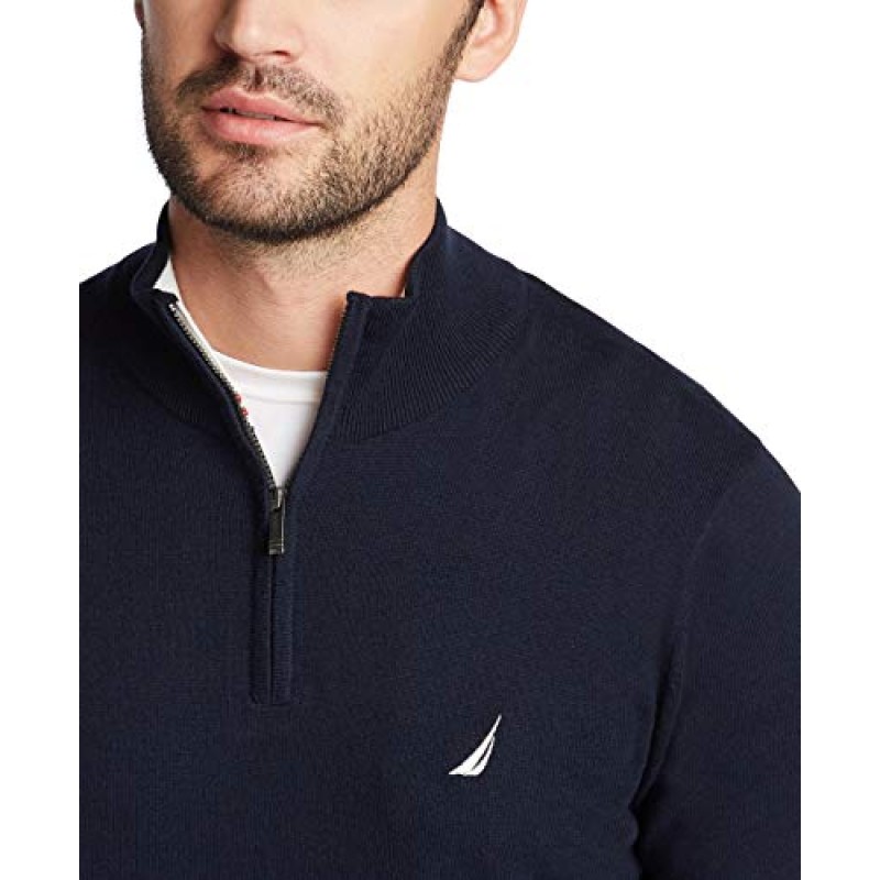 Nautica 남성용 Navtech 쿼터 지퍼 스웨터