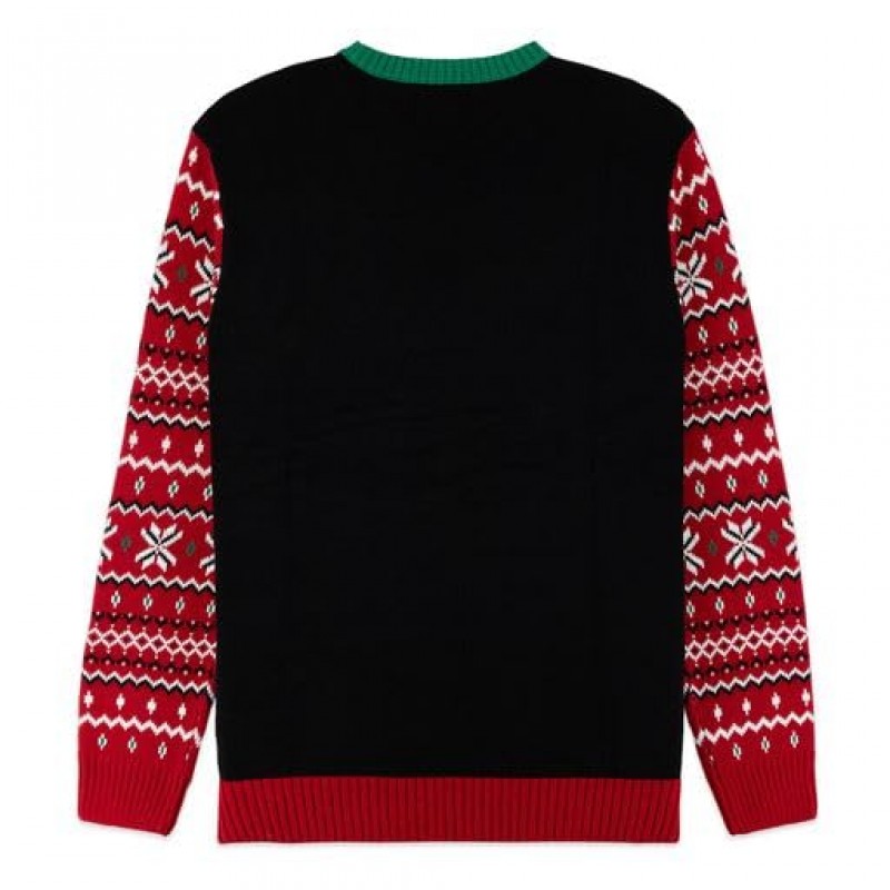 The Ugly Sweater Co. LED가 장착된 라이트 업 어글리 크리스마스 스웨터 - 꼭 맞는 핏, 동작 활성화 라이트 업 어글리 스웨터 디자인