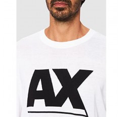 A|X ARMANI EXCHANGE 남성 긴팔 리니어 로고 스웨터
