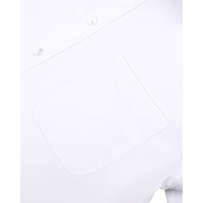 Alimens & Gentle 남성 드레스 셔츠 긴 소매 주름 방지 캐주얼 버튼 다운 셔츠