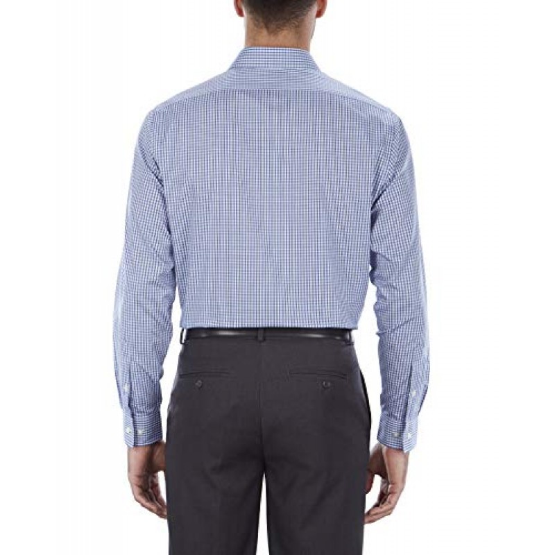 Van Heusen 남성 드레스 셔츠 레귤러핏 플렉스 칼라 체크