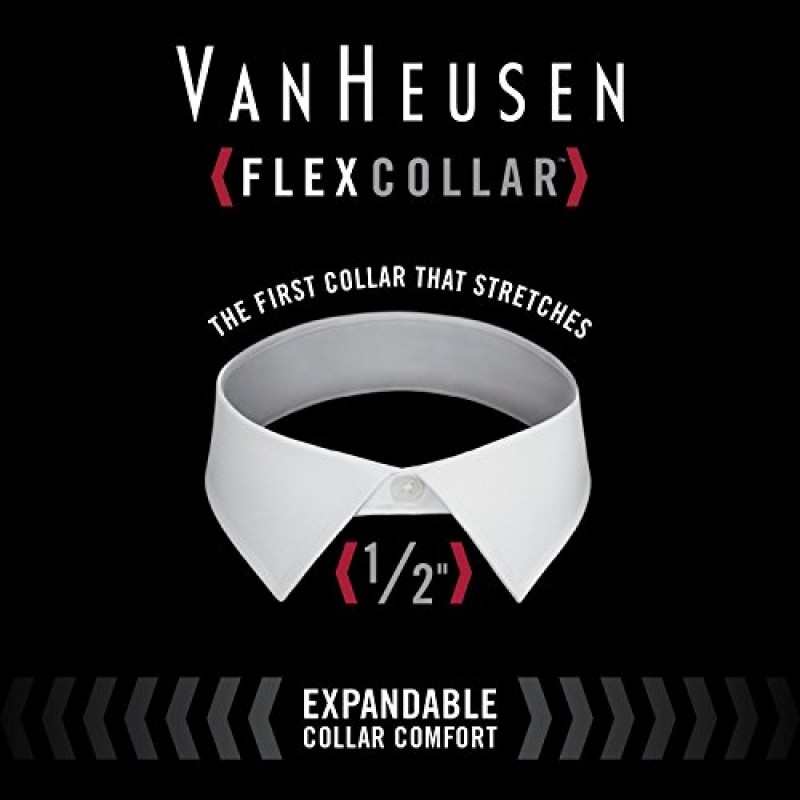 Van Heusen 남성 드레스 셔츠 레귤러핏 플렉스 칼라 체크