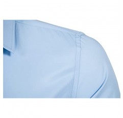 DELCARINO 남성용 긴 소매 버튼 업 셔츠 솔리드 슬림 피트 캐주얼 비즈니스 정장 드레스 셔츠