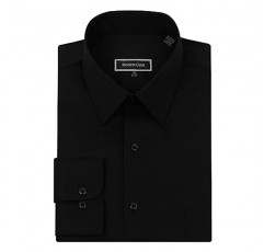 RODEM CLUB 남성 드레스 셔츠 레귤러핏 긴팔 주름 방지 비즈니스 포멀 솔리드 버튼다운 셔츠 포켓 포함