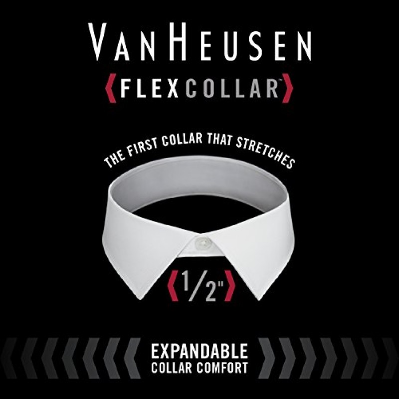 Van Heusen 남성 드레스 셔츠 슬림핏 플렉스 칼라 스트레치 솔리드