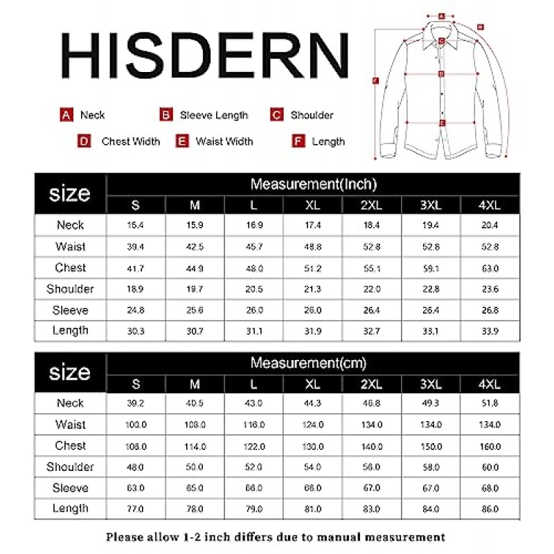 HISDERN Mens Dress Shirts 남성용 긴 소매 단추 다운 캐주얼 셔츠 내부 대비 공식 비즈니스 턱시도 웨딩 셔츠