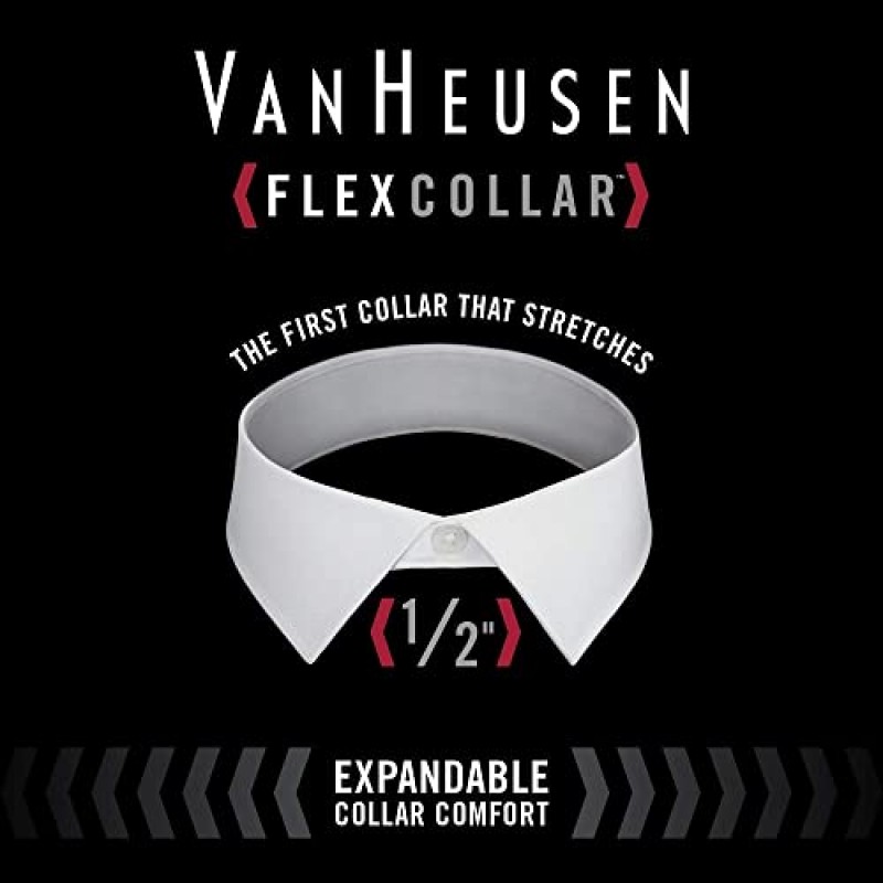 Van Heusen 남성 BIG and TALL 드레스 셔츠 플렉스 칼라 스트레치 솔리드