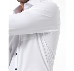Demeanor Mens Dress Shirts 슬림 피트 버튼 다운 셔츠 남성용 긴 소매 드레스 셔츠 주름 무료 크고 키가 큰 셔츠