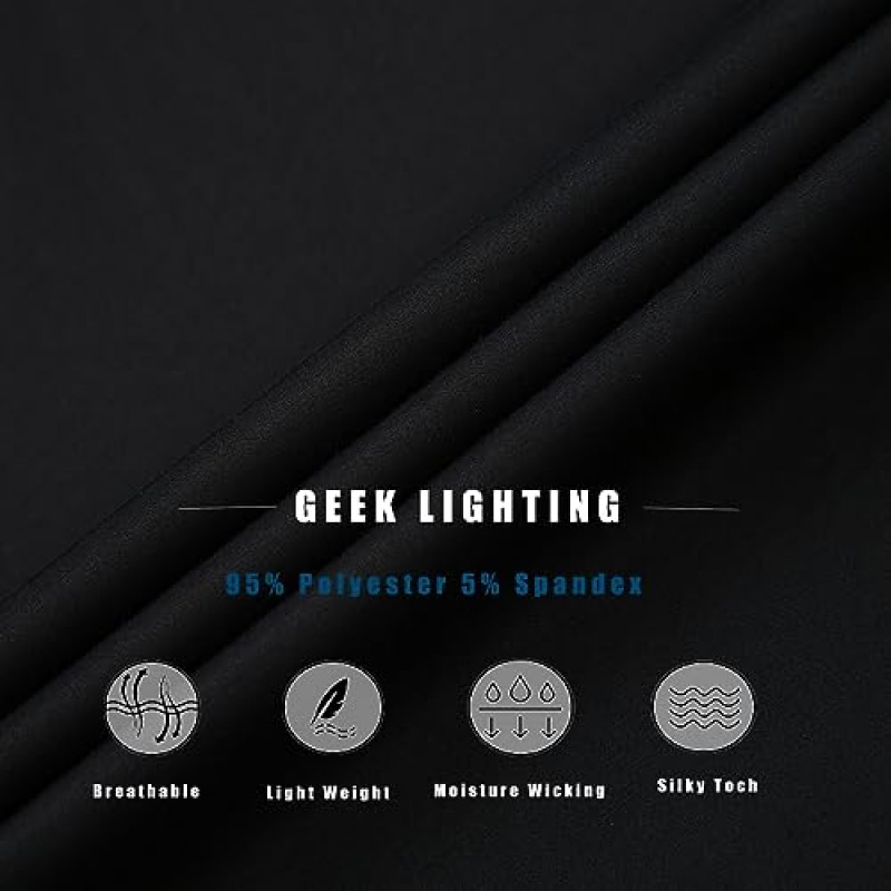 GEEK LIGHTING 남성 캐주얼 버튼 다운 셔츠 포켓이 있는 반팔 비즈니스 드레스 셔츠