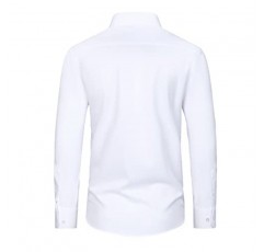 Alimens & Gentle 남성용 드레스 셔츠 슬림핏 버튼 다운 셔츠 긴 소매 스트레치 링클 프리 셔츠 Stain Sheild