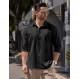 COOFANDY Mens Cuban Guayabera 셔츠 버튼 다운 긴 소매 셔츠 캐주얼 비치 셔츠