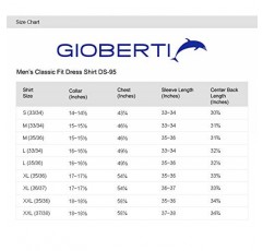 Gioberti 남성용 긴 소매 솔리드 드레스 셔츠