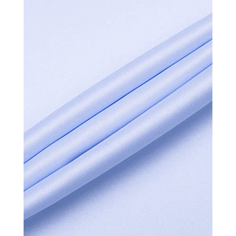 Alimens & Gentle 남성용 드레스 셔츠 긴 소매 주름 방지 버튼 다운 비즈니스 정장 셔츠, 색상: Flex-Blue&Blue Rhombus, 사이즈: XX-Large Tall