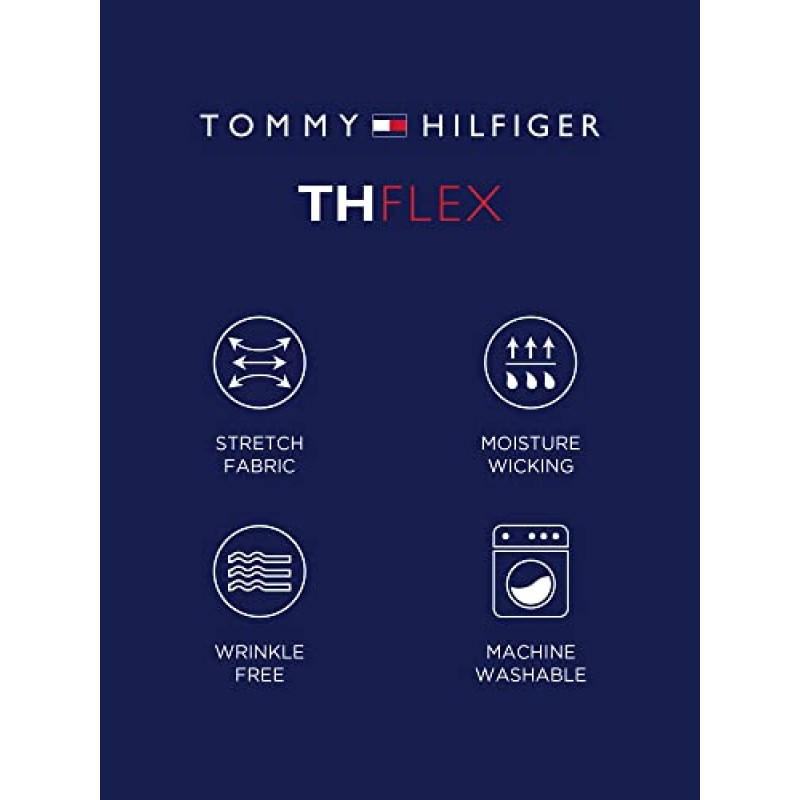 Tommy Hilfiger 남성 드레스 셔츠 슬림핏 스트레치 트윌