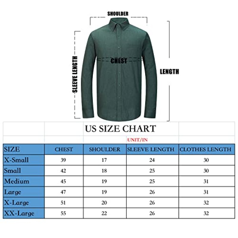 MGWDT 남성용 드레스 셔츠 긴 소매 옥스포드 버튼 다운 셔츠 클래식 핏 코튼 블라우스 주름 방지