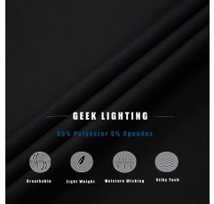 GEEK LIGHTING 남성 드레스 셔츠 레귤러핏 긴 소매 스트레치 비즈니스 버튼 다운 드레스 셔츠 포켓 포함