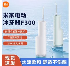 Xiaomi Mijia 전기 치아 클리너 F300 홈 휴대용 대형 물 탱크 긴 수명 새로운 우산 샷 펄스 치아 클리너