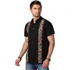 남성용 멕시코 셔츠 전통 남성용 Guayabera 드레스 셔츠 Mens Button Up Cinco De Mayo 셔츠 드레스 업 셔츠 Fiesta