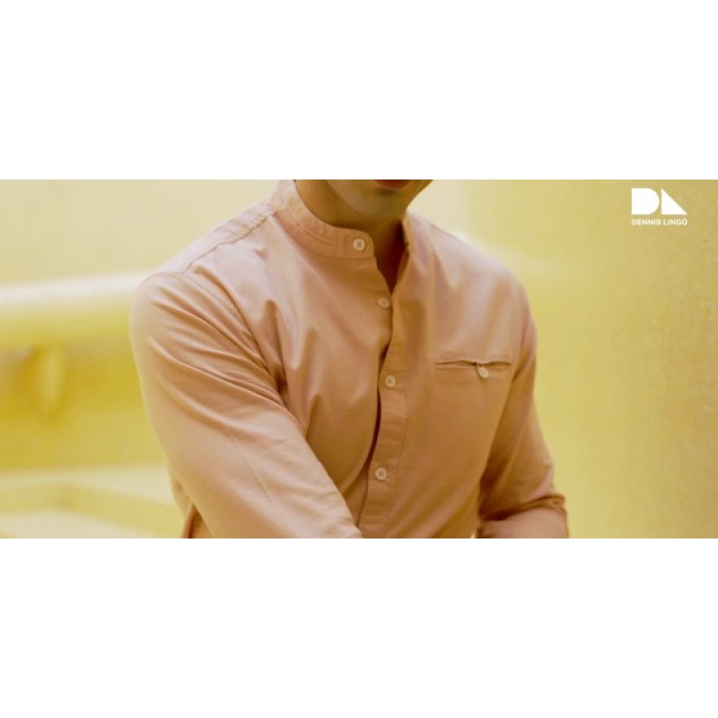 Dennis Lingo 남성용 버튼다운 셔츠 - 100% 면, 슬림핏, 만다린 칼라 - 일상 캐주얼 웨어에 딱 맞습니다.