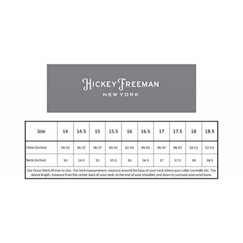 Hickey Freeman 남성 컨템포러리 핏 긴소매 드레스 셔츠