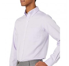 버튼 다운 남성용 맞춤형 핏 버튼 칼라 핀포인트 논아이언 드레스 셔츠