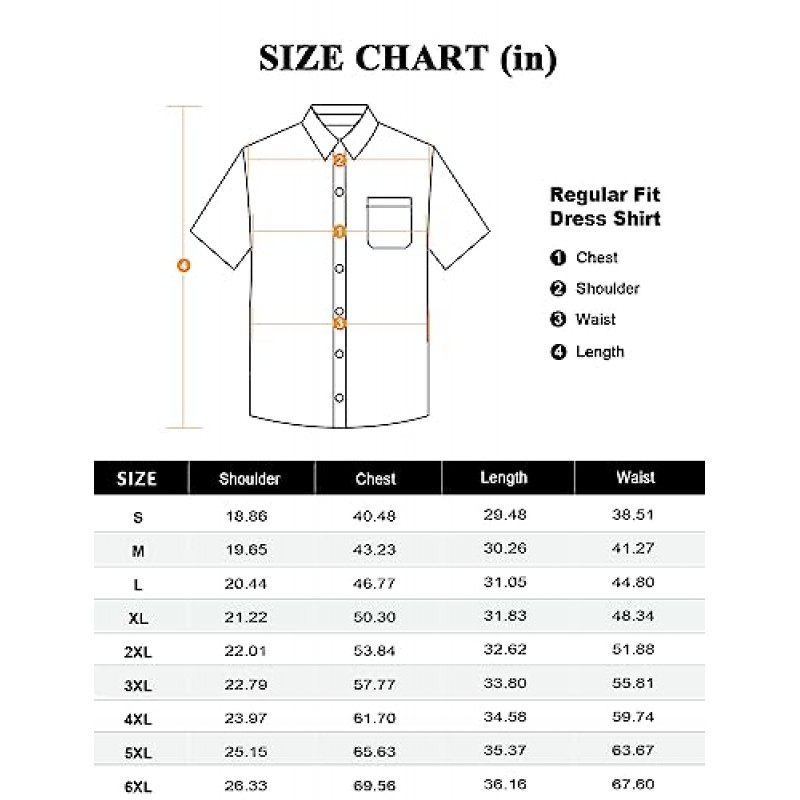 Demeanor Mens Athletic Fit 캐주얼 반소매 버튼 다운 셔츠 스트레치 비즈니스 드레스 셔츠 로얄 블루