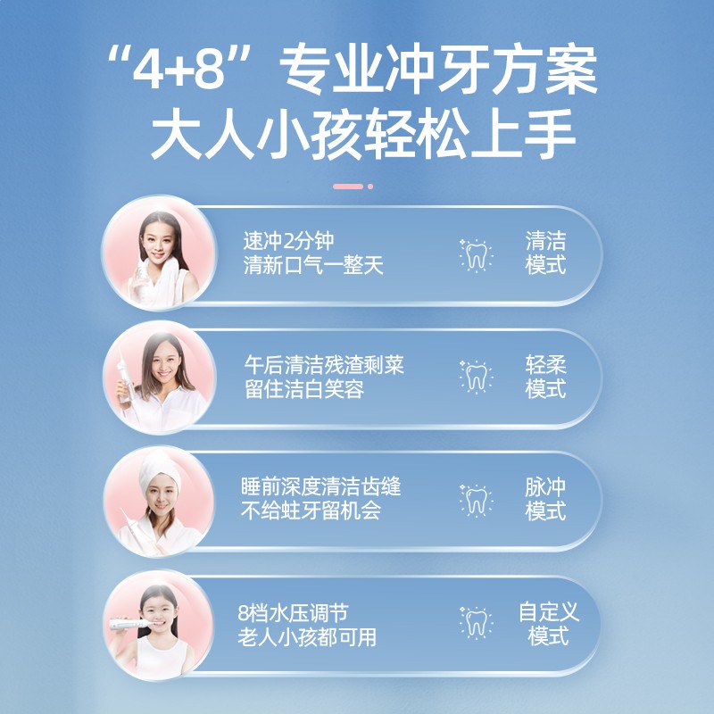 Bohao 치과 rinser 휴대용 물 flosser 치과 청소기 구강 청소 치과 미적분 가정용 치아 청소 유물 작은 마법 병