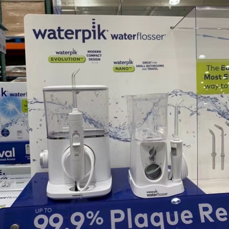미국에서 온 다이렉트 메일 Waterpik 치아 세정제 및 플러시 세트 에볼루션+나노에는 변압기가 필요합니다