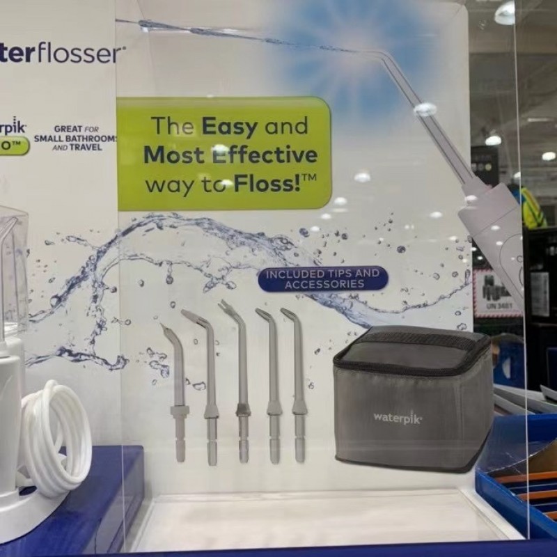 미국에서 온 다이렉트 메일 Waterpik 치아 세정제 및 플러시 세트 에볼루션+나노에는 변압기가 필요합니다