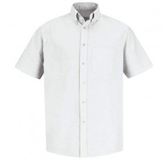 Red Kap 남성 Executive Oxford Dre반소매 셔츠, 화이트, 반소매 인치넥