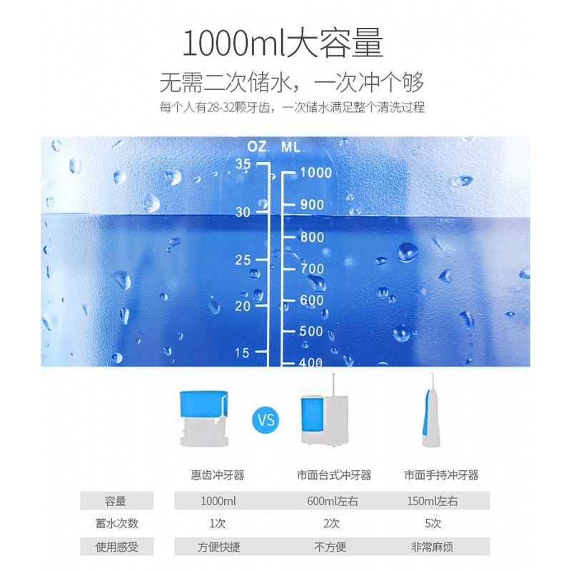 Hui 치아 플러시 홈 워터 Flosser 전기 치아 클리너 Irrigator 펄스 클린 치아 스케일링 기계 데스크탑
