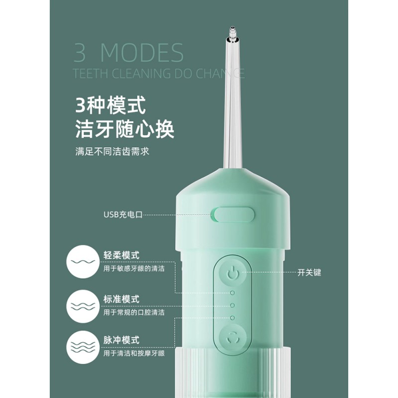 전기 치아 린서 휴대용 치아 클리너 홈 교정 치아 갭 스톤 청소 유물 물 flosser 847