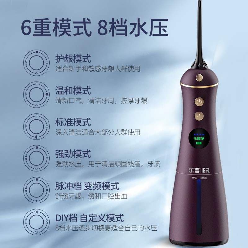 Lepu ER 전기 동맥 치과 린스 특수 유물 물 flosser 구강 청소 홈 세트