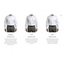 데이비드 도나휴 남성 레귤러핏 100% 코튼 파인 트윌 드레스 셔츠
