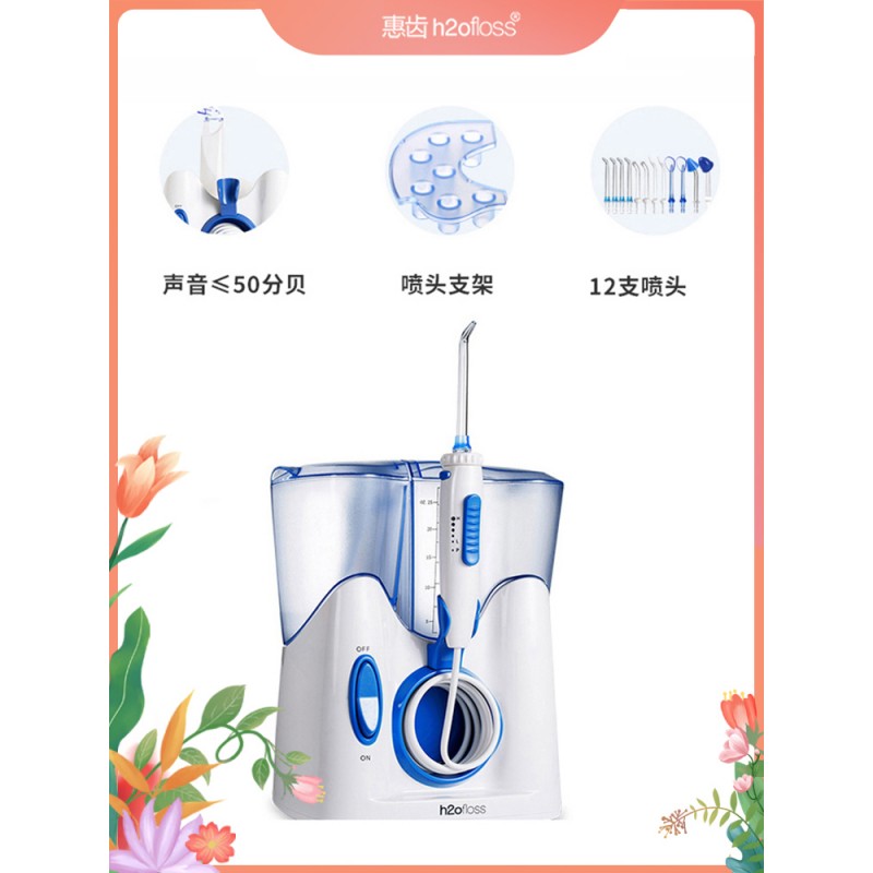 Huichi 럭셔리 사일런트 모델 HF-8 홈 스마트 치아 린서, 치아 클리너, 물 flosser, 소음 감소 디자인 50DB 미만