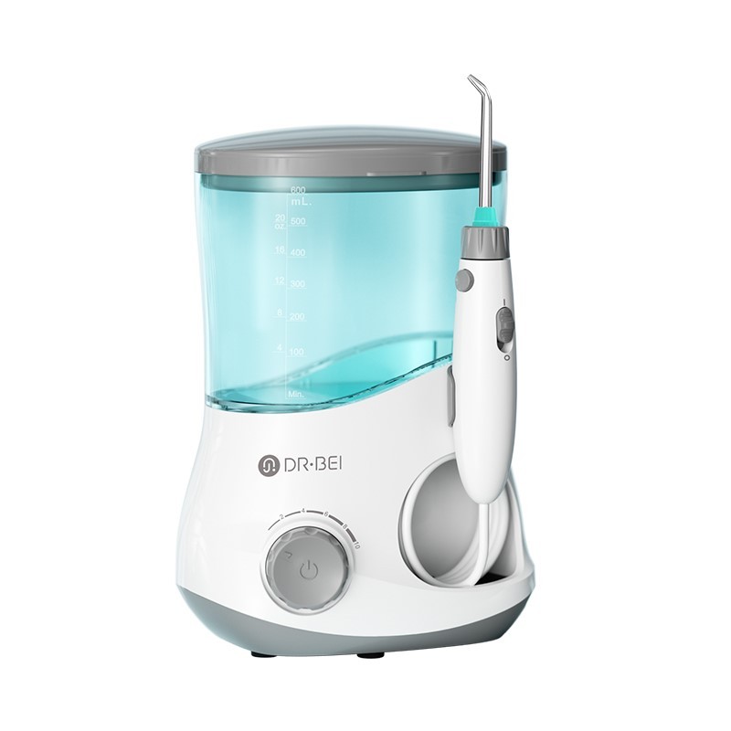 Dr. Bei 무단계 압력 조정 홈 데스크탑 YF4 치간 물 flosser 구강 청소 미적분 스프레이 치아 클리너