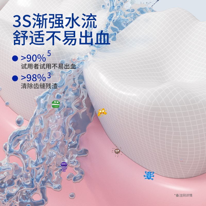 키위 치아 린스 휴대용 전기 치아 클리너 치열 교정 민감한 가정용 물 치실 구강 청정 선물