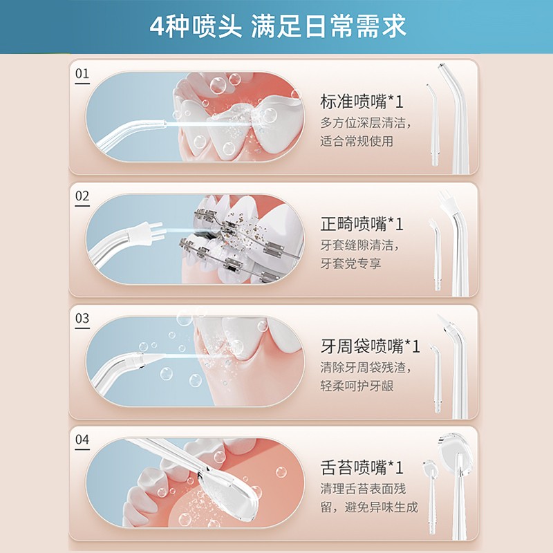 Xiaomi 치과 린서, 가정용 칫솔, 미니 휴대용 딥 클리닝 칫솔, 전문 치열 교정 물 flosser