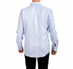 휴고 보스 남성 제이슨 멀티 컬러 슬림핏 체크 무늬 긴 소매 드레스 셔츠 US 15 IT 38