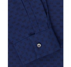 캘빈 클라인 남성 X 익스트림 슬림핏 양면 드레스 셔츠, 블루, 라지 16-16.5